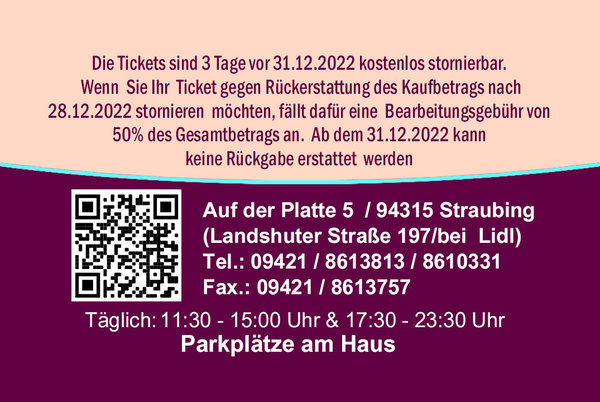 SF2 Ticket für Silvesterbuffet All you can EAT